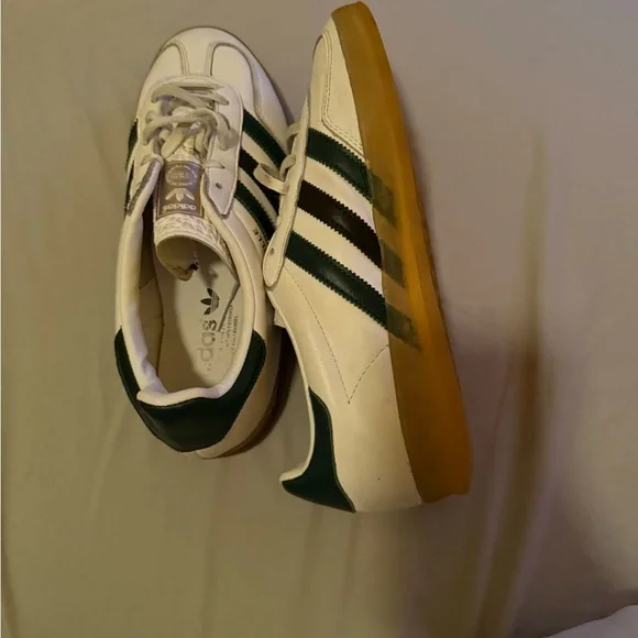 Adidas Originals Gazelle Indoor Sneakers – White & Green – Women’s 9 - Picture 5 of 7